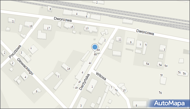 Potęgowo, Darżyńska, 4b, mapa Potęgowo