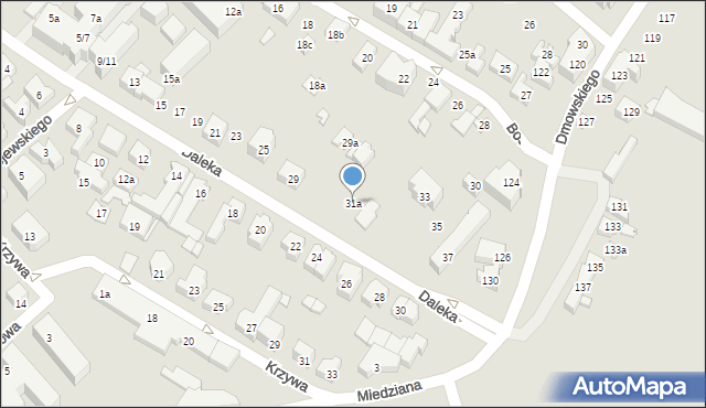 Poznań, Daleka, 31a, mapa Poznania
