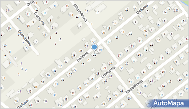 Poznań, Daliowa, 21, mapa Poznania