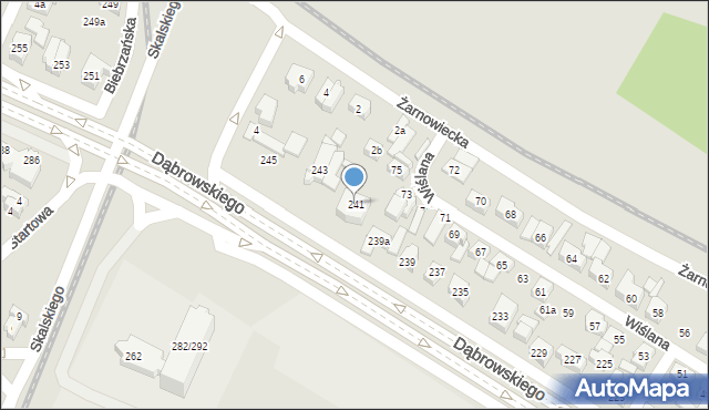 Poznań, Dąbrowskiego Henryka, gen., 241, mapa Poznania