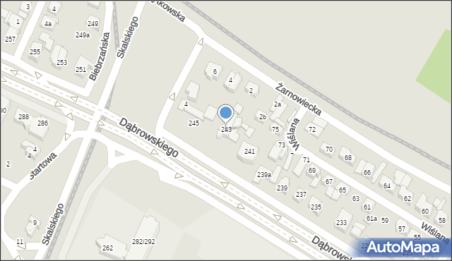 Poznań, Dąbrowskiego Henryka, gen., 243, mapa Poznania