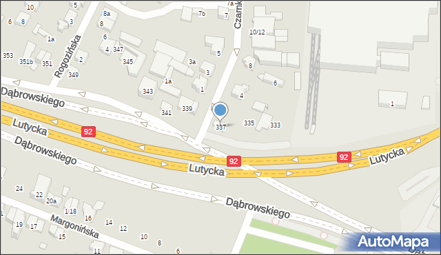Poznań, Dąbrowskiego Henryka, gen., 337, mapa Poznania