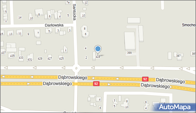 Poznań, Dąbrowskiego Henryka, gen., 419, mapa Poznania