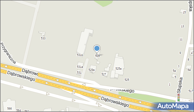 Poznań, Dąbrowskiego Henryka, gen., 529, mapa Poznania