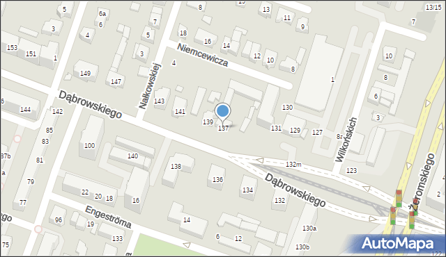 Poznań, Dąbrowskiego Henryka, gen., 137, mapa Poznania
