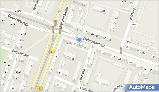 Poznań, Dąbrowskiego Henryka, gen., 118, mapa Poznania