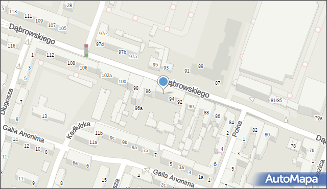 Poznań, Dąbrowskiego Henryka, gen., 94a, mapa Poznania