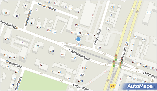 Poznań, Dąbrowskiego Henryka, gen., 132m, mapa Poznania