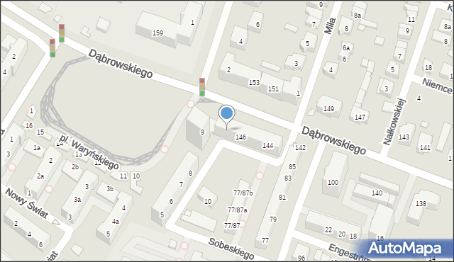 Poznań, Dąbrowskiego Henryka, gen., 146a, mapa Poznania