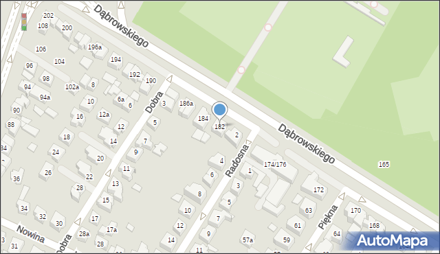 Poznań, Dąbrowskiego Henryka, gen., 182, mapa Poznania