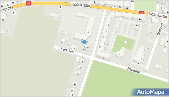 Prudnik, Dąbrowskiego, 2A, mapa Prudnik