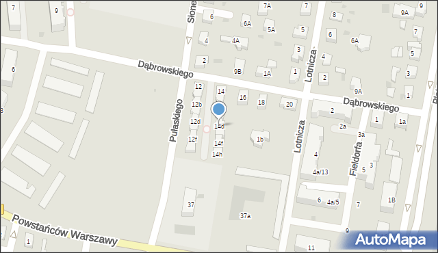 Pruszcz Gdański, Dąbrowskiego Jarosława, gen., 14d, mapa Pruszcz Gdański