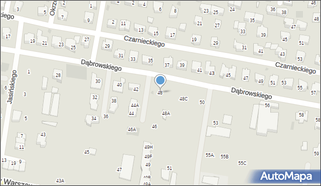 Pruszcz Gdański, Dąbrowskiego Jarosława, gen., 48, mapa Pruszcz Gdański