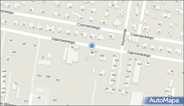 Pruszcz Gdański, Dąbrowskiego Jarosława, gen., 58, mapa Pruszcz Gdański