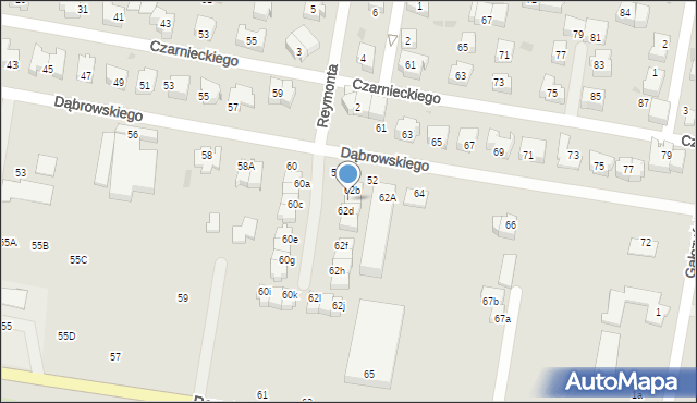 Pruszcz Gdański, Dąbrowskiego Jarosława, gen., 62c, mapa Pruszcz Gdański