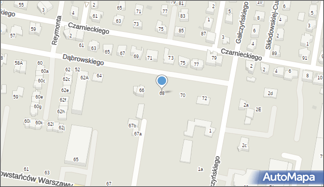 Pruszcz Gdański, Dąbrowskiego Jarosława, gen., 68, mapa Pruszcz Gdański