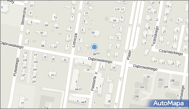 Pruszcz Gdański, Dąbrowskiego Jarosława, gen., 9A, mapa Pruszcz Gdański