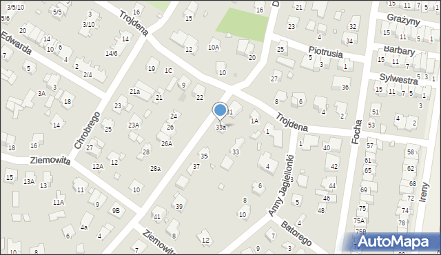 Pruszków, Dąbrowskiego Jarosława, gen., 33a, mapa Pruszków