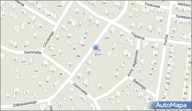 Pruszków, Dąbrowskiego Jarosława, gen., 37, mapa Pruszków