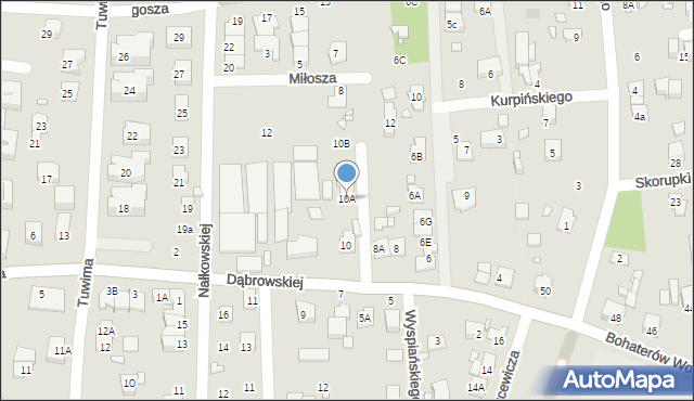 Pruszków, Dąbrowskiej Marii, 10A, mapa Pruszków