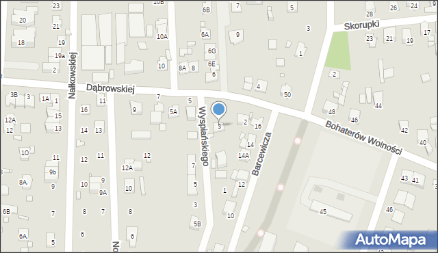 Pruszków, Dąbrowskiej Marii, 3, mapa Pruszków