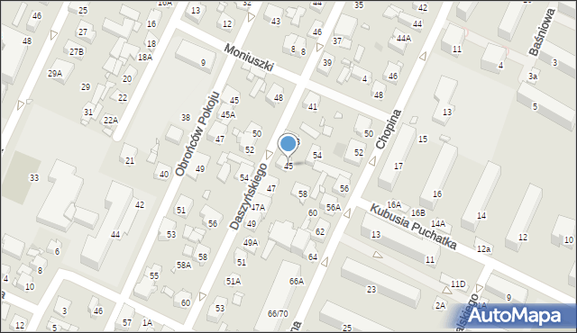 Pruszków, Daszyńskiego Ignacego, 45, mapa Pruszków