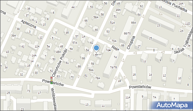 Pruszków, Daszyńskiego Ignacego, 57, mapa Pruszków