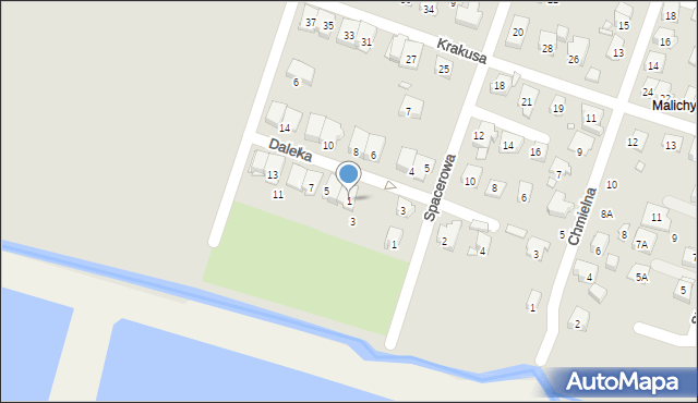 Pruszków, Daleka, 1, mapa Pruszków