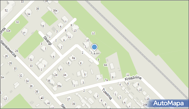 Puławy, Dąbrowskiej Marii, 7, mapa Puław