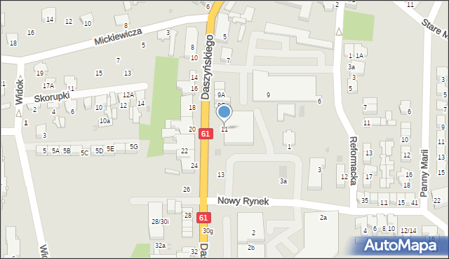 Pułtusk, Daszyńskiego Ignacego, 11, mapa Pułtusk