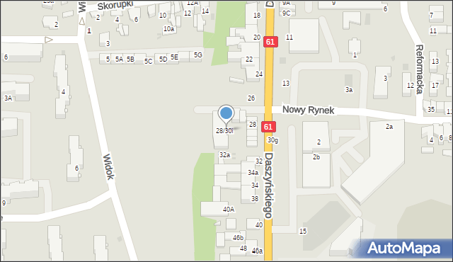 Pułtusk, Daszyńskiego Ignacego, 28/30i, mapa Pułtusk