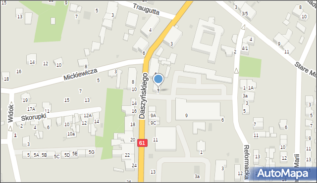 Pułtusk, Daszyńskiego Ignacego, 7, mapa Pułtusk