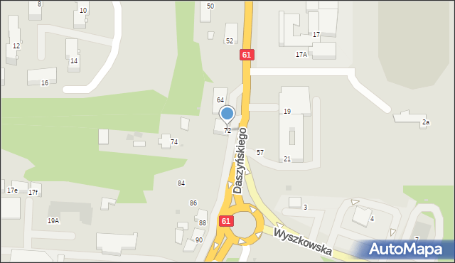 Pułtusk, Daszyńskiego Ignacego, 72, mapa Pułtusk