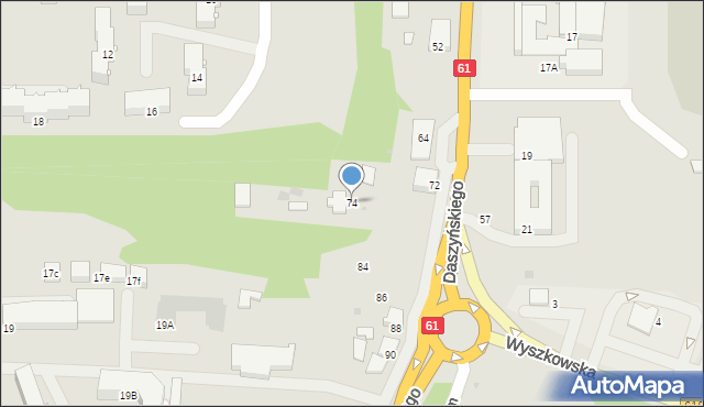 Pułtusk, Daszyńskiego Ignacego, 74, mapa Pułtusk