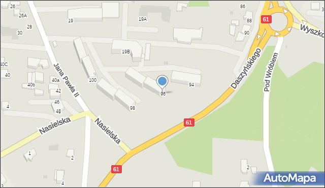 Pułtusk, Daszyńskiego Ignacego, 96, mapa Pułtusk