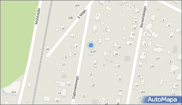 Puszczykowo, Dąbrowskiego Jana Henryka, gen., 9, mapa Puszczykowo