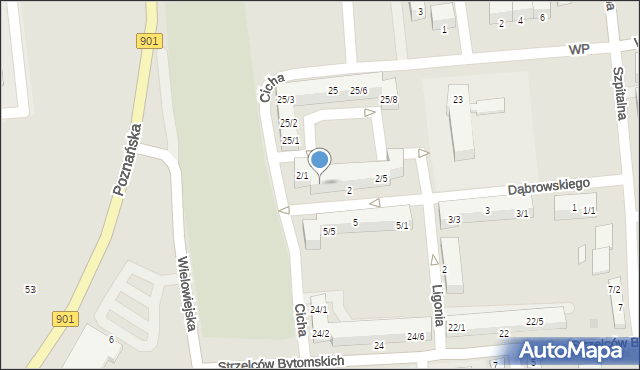 Pyskowice, Dąbrowskiego Henryka, gen., 2/2, mapa Pyskowice