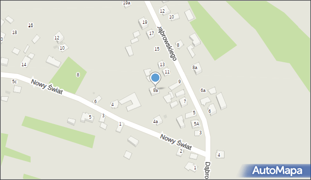 Radłów, Dąbrowskiego, 9a, mapa Radłów