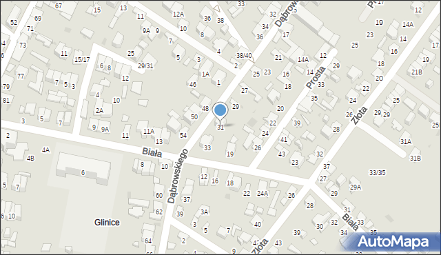 Radom, Dąbrowskiego Henryka, gen., 31, mapa Radomia
