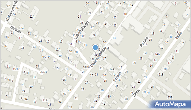 Radom, Dąbrowskiego Henryka, gen., 34, mapa Radomia