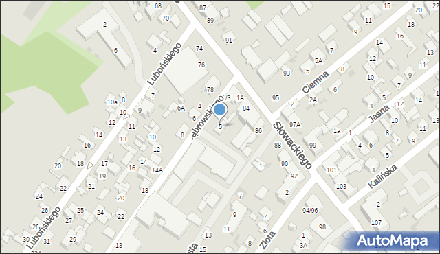 Radom, Dąbrowskiego Henryka, gen., 5, mapa Radomia