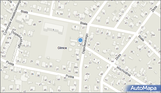 Radom, Dąbrowskiego Henryka, gen., 62A, mapa Radomia