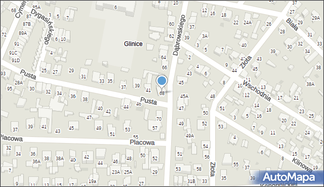 Radom, Dąbrowskiego Henryka, gen., 68, mapa Radomia