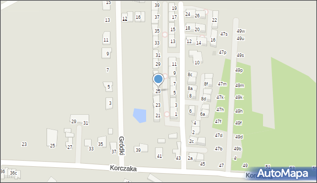 Radzymin, Dąbrowskiego Henryka, gen., 25, mapa Radzymin