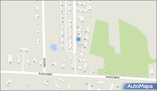 Radzymin, Dąbrowskiego Henryka, gen., 6, mapa Radzymin