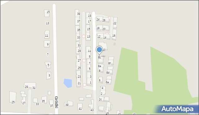 Radzymin, Dąbrowskiego Henryka, gen., 8c, mapa Radzymin