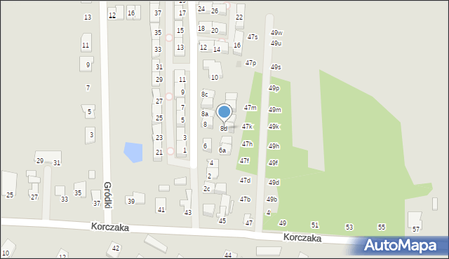 Radzymin, Dąbrowskiego Henryka, gen., 8d, mapa Radzymin