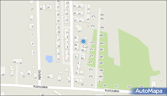 Radzymin, Dąbrowskiego Henryka, gen., 8e, mapa Radzymin