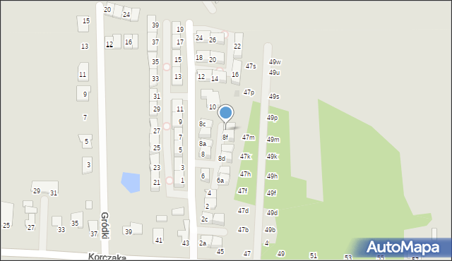 Radzymin, Dąbrowskiego Henryka, gen., 8g, mapa Radzymin