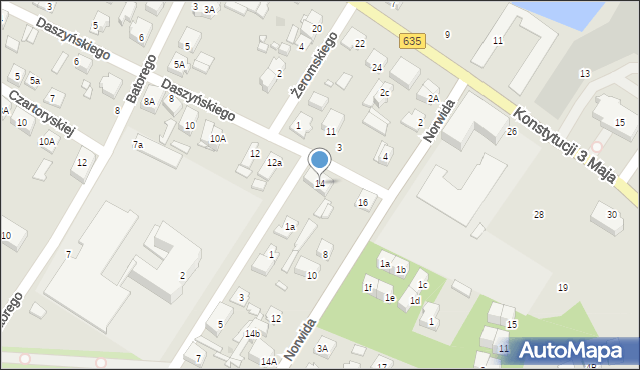 Radzymin, Daszyńskiego Ignacego, 14, mapa Radzymin